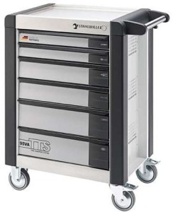 Wózek narzędziowy warsztatowy TTS 6-Szufl.biały z nakładkami 1021x823x 497mm możliwość wysunięcia tylko jednej szuflady w tym samym czasie max obciążenie: 30kg na szufladę; 750 kg na Wózek Stahlwille 81200059