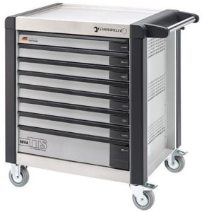 Wózek narzędziowy warsztatowy TTS Basic 8 szuflad biały z nakładkami Stahlwille 81200069