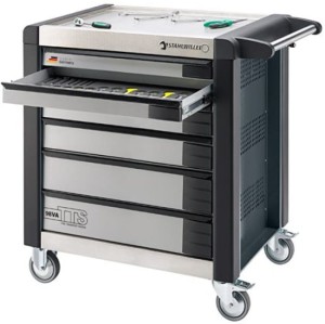 Wózek warsztatowy TTS 6-Szufl.zielony z nakładkami; 1000x1024x652mm możliwość wysunięcia tylko jednej szuflady w tym samym czasie max obciążenie: 40kg na szufladę; 1400 kg na Wózek; Stahlwille 81200099