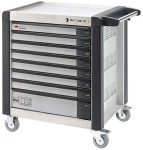 Wózek narzędziowy warsztatowy TTS 8-Szuflad biały z nakładkami 1000x1024x 652mm możliwość wysunięcia tylko jednej szuflady w tym samym czasie max obciążenie: 40kg na szufladę; 1400 kg na Wózek Stahlwille 81200113