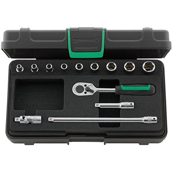 Zestaw narzędzi 1/4" grzechotka+nasadki 6-kąt 4-13mm+akcesoria 13-el.w walizce ABS Stahlwille 96011119
