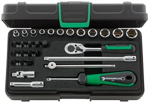 Zestaw narzędzi 1/4" 30-Częściowy (12 nas.6-kątnych 4-14mm+6 akcesoriów) w walizce ABS Stahlwille 96011138