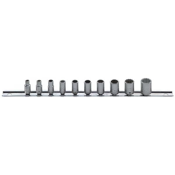 Zestaw nasadek 1/4" 40aD 3/16"-9/16" na listwie; 10-cześciowy Stahlwille 96015310