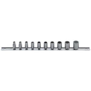 Zestaw nasadek 1/4" 40aD 3/16"-9/16" na listwie; 10-cześciowy Stahlwille 96015310