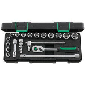 Zestaw QR kluczy nasadowych 3/8" 19-elem. w walizce ABS Stahlwille 96021180