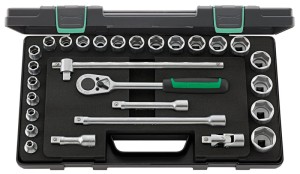 Zestaw narzędzi 1/2" 28-elementowy w walizce ABS (16 nasadek 6-kątnych 8-32mm z oprzyrząd.) Stahlwille 96031409