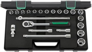 Zestaw narzędzi 1/2", 16 nasadek sześciokatnych 10-32mm 6 elementów napędowych, 22-el.w Skrzynca ABS Stahlwille 96031448