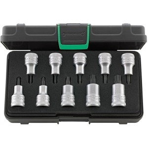 Zestaw nasadek wkrętakowych Torx 1/2" z otworem 10-elem. w walizce ABS Stahlwille 96032008