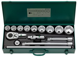 Zestaw narzędzi 3/4" 15-el.w metalowej walizce (9 nasadek 32-60mm+6 akcesoriów) Stahlwille 96050103