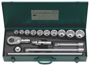 Zestaw narzędzi 3/4" 16-el.w metalowej walizce (10 nasadek 22-50mm+6 akcesoriów) Stahlwille 96050104