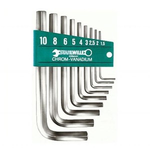 Zestaw kluczy trzpieniowy chrom.krótkie 1.5-10mm 9-Częściowy Stahlwille 96431501