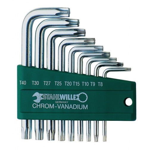 Zestaw kluczy trzpieniowy z końc.Torx T8-T40 9częsciowy Stahlwille 96432202
