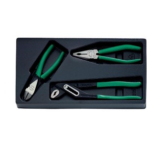 Zestaw szczypiec z kluczem do rur 3-Częściowy w plastikowym wkładzie; poler./powl. Stahlwille 96650007