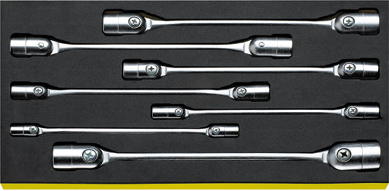 Zestaw TCS 1/3 kluczy nasadowych przegubowych 8-22mm 7-Częściowy Stahlwille 96830195