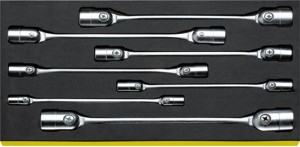 Zestaw TCS 1/3 kluczy nasadowych przegubowych 8-22mm 7-Częściowy Stahlwille 96830195