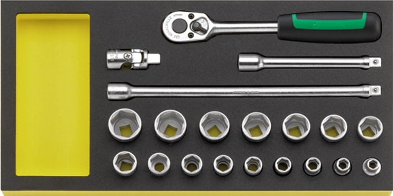 Zestaw TCS 1/3 narzędzi 3/8" grzechotka+nasadki+akcesoria; 20-Częściowy Stahlwille 96830357