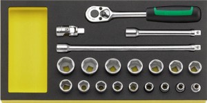 Zestaw TCS 1/3 narzędzi 3/8" grzechotka+nasadki+akcesoria; 20-Częściowy Stahlwille 96830357