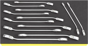 Zestaw TCS 1/3 kluczy płasko-oczkowych z grzechotką 8-19mm 12-el. Stahlwille 96830649