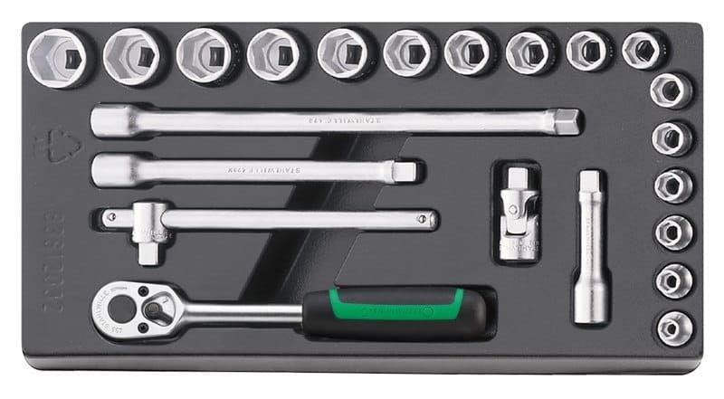 Zestaw ABS 1/3 narzędzi 3/8" grzechotka+nasadki+akcesoria 22-Częściowy Stahlwille 96838111