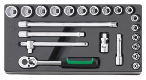 Zestaw ABS 1/3 narzędzi 3/8" grzechotka+nasadki+akcesoria 22-Częściowy Stahlwille 96838111