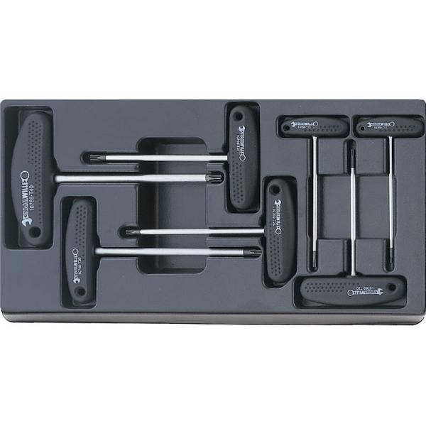 Zestaw ABS 1/3 wkrętaków Torx DRALL z uchwytem typu "T" T10-T40mm 7-Częściowy Stahlwille 96838120