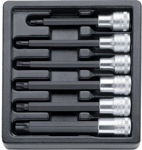 Zestaw ABS 1/6 nasadek Torx 1/2" długich T30-T45 6-Częściowy Stahlwille 96838163