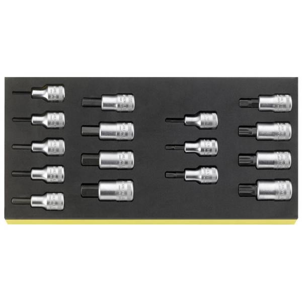 Zestaw TCS 1/3 nasadek 1/2" typu Inhex i XZN 16-Częściowy Stahlwille 96838762