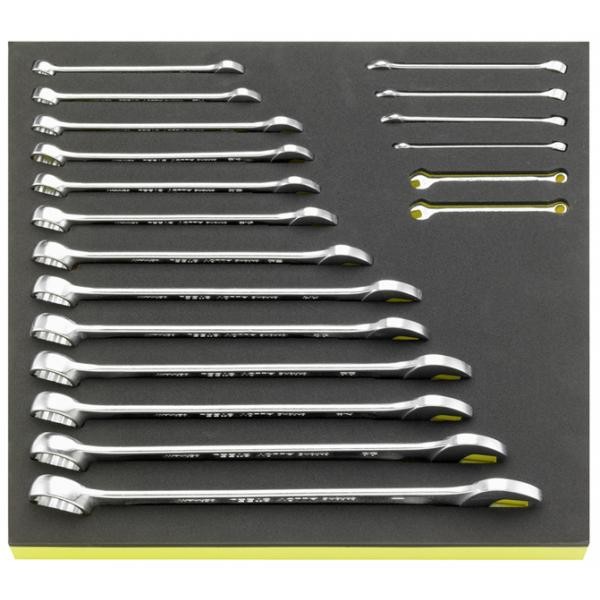Zestaw TCS 2/3 kluczy płasko-oczkowych 3/16"-1" 19-Częściowy Stahlwille 96838778