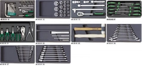Zestaw 99 narzędzi w modułach ABS, Stahlwille 98830001