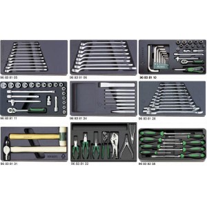 Zestaw 102 narzędzi w modułach ABS, Stahlwille 98830002