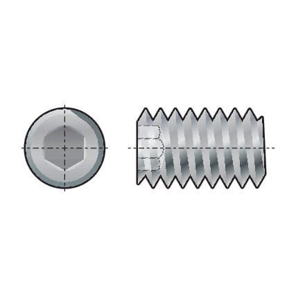 M3x5 wkręt dociskowy płaskie zakończenie (GR-45H) (14.9) Qualfast QFT6023084L QFT-602-3084L