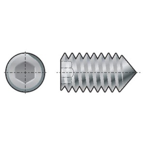 M12x16 wkręt dociskowy stożkowe zakończenie (GR-45H) (14.9) Qualfast QFT6023411B QFT-602-3411B