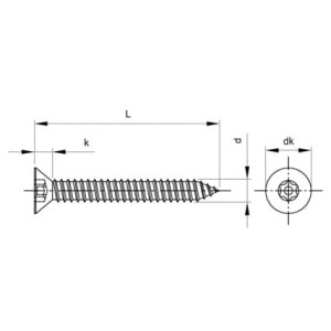 Śtuba Torx 8x2" nierdzewna A2 ST/ST TAMPER z łbem stożkowym samogwintująca Qualfast QFT6373423A QFT-637-3423A