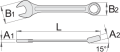 Klucz płasko-oczkowy typ długi 41mm Unior (626118) 120/1-H