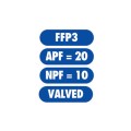 Jednorodna maska do ochrony dróg oddechowych z zaworem Sitesafe SSF9592790M