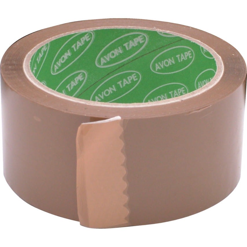 50mmx66M HEAVY DUTY POLYPROPYLENESEALING TAPE BUFF 65 MICRON Avon AVN9810860K AVN-981-0860K