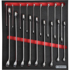 18PCS PROF COMBINATION SPANNERSET WITH FOAM M1832 Kennedy KEN5950080K KEN-595-0080K
