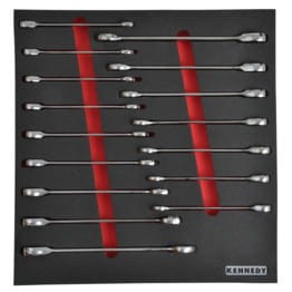 16PCS RATCHETING COMBINATION SETWITH FOAM M1832 Kennedy KEN5950120K KEN-595-0120K