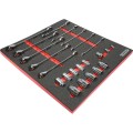 23PCS RATCHET SPANNER &amp;SOCKET SETWITH FOAM T0691 Kennedy KEN5950135K KEN-595-0135K