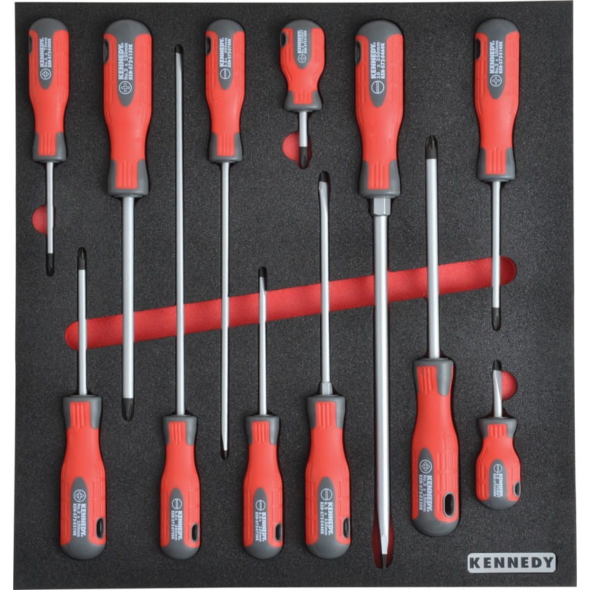 Zewstaw wkrętaków w piance 12szt. PRO-TORQ SCREWDRIVER SETWITH FOAM M1832 Kennedy KEN5950140K KEN-595-0140K