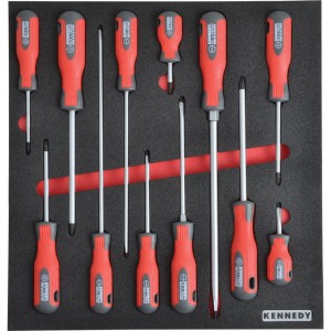 Zewstaw wkrętaków w piance 12szt. PRO-TORQ SCREWDRIVER SETWITH FOAM M1832 Kennedy KEN5950140K KEN-595-0140K