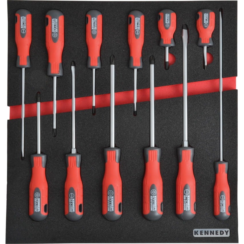 Zewstaw wkrętaków w piance 12szt. PRO-TORQ SCREWDRIVER SETWITH FOAM M1832 Kennedy KEN5950150K KEN-595-0150K