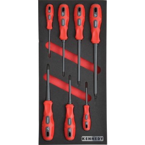 7PCE VDE DUAL GRIP SCREWDRIVERSET WITH FOAM M1832 Kennedy KEN5950170K KEN-595-0170K