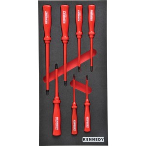 7PCE INSULATED VDE SCREWDRIVERSET WITH FOAM M1832 Kennedy KEN5950180K KEN-595-0180K