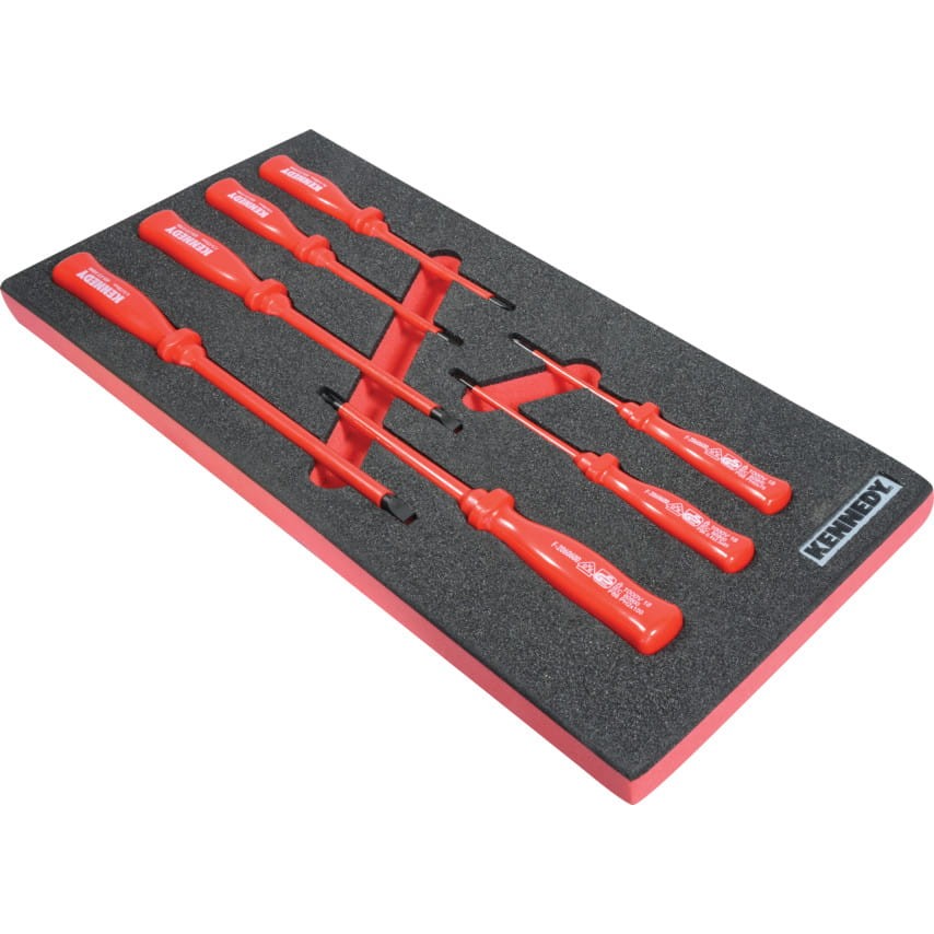 7PCE INSULATED VDE SCREWDRIVERSET WITH FOAM T0691 Kennedy KEN5950185K KEN-595-0185K