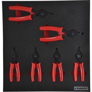 6PCE 10-48mm REVERSIBLE CIRCLIPPLIER SET WITH FOAM M1832 Kennedy KEN5950260K KEN-595-0260K