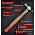 Zestaw młotek z wybijakami w piance 13szt. PUNCH &amp; HAMMER SET WITHFOAM M1832 Kennedy KEN5950290K KEN-595-0290K-1