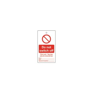 LOCKOUT TAGS - DO NOT SWITCH OFF- S/SIDED PK10 Matlock MTL9508941K MTL-950-8941K