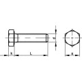M6x75 śruba z łbem sześciokątnym nierdzewna A2 gat. 70 Qualfast QFT6302606W QFT-630-2606W