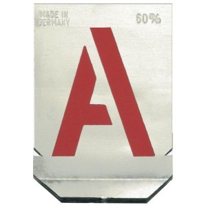Szablony literowe 40 mm 36884 56036884 Alarm